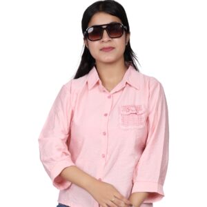 PLANE SHIRT WITH POCKET CASUAL FREE SIZE